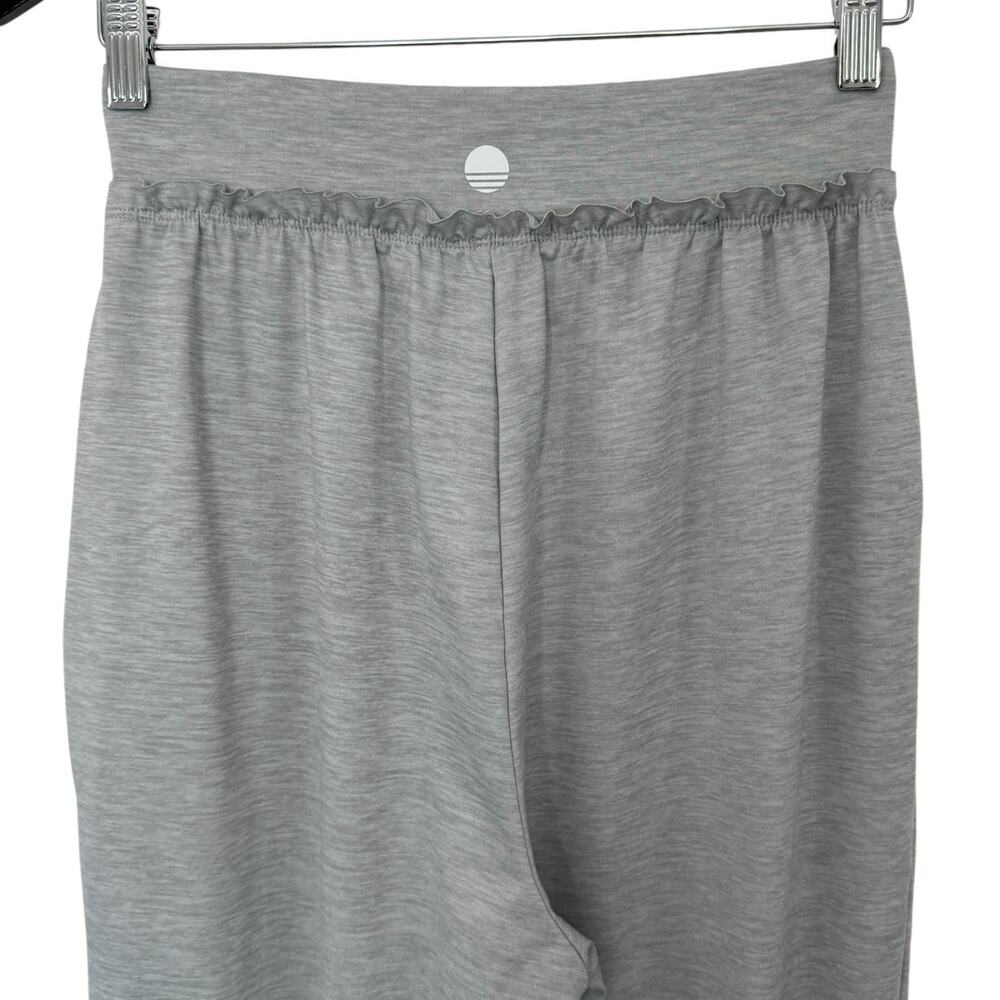 BODY & SOL Gray Ultra High Waist Lounge Jogger Pants Small Ruffle Pockets Comfy - Picture 5 of 7
